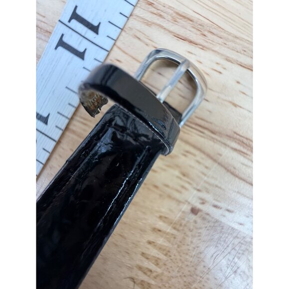 Venice Art Glass Watch With Multicolor Bezel & Black Leather Strap NOT TESTED - Picture 8 of 13